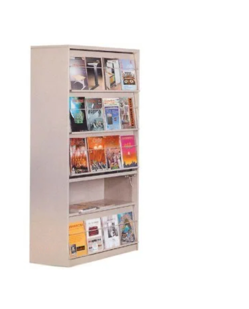 Library Furniture Wooden Both Side Colorful Bookshelf Cabinet