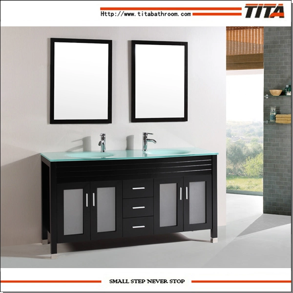 American Style 72" Inch Double Sink Bathroom Vanity Furniture with Mirror