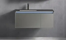 Functional Bathroom Vanity with Smart Mirror and Stylish Cabinet
