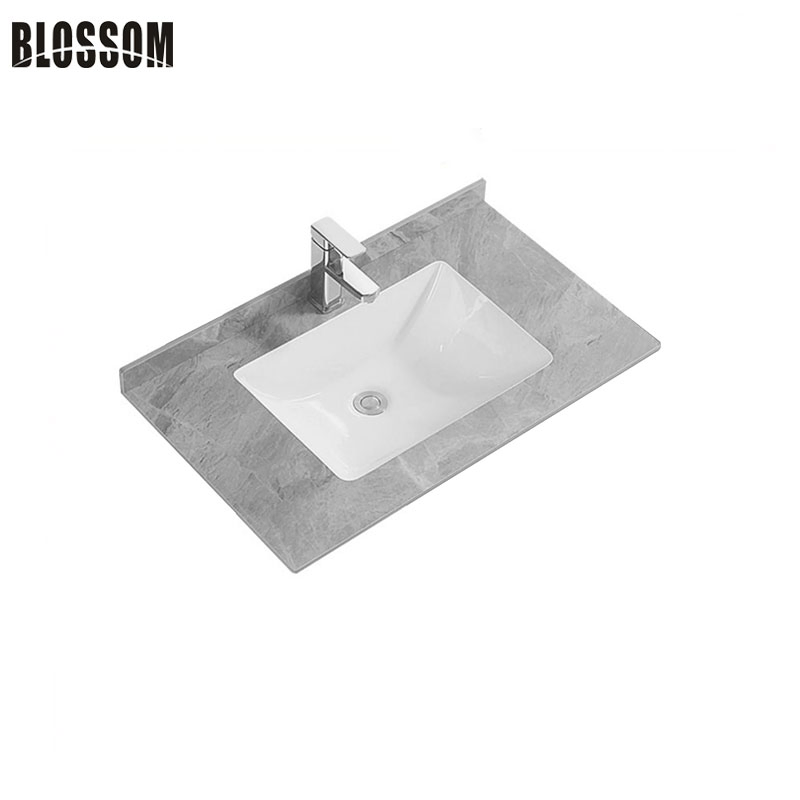 Sintered Stone Slab Countertop Customized Wash Pool Bathroom Wall Hung Vanity