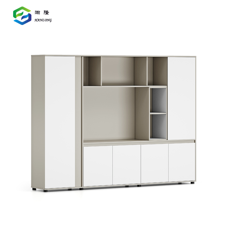 Direct Sales Large Library Bookshelf Modern White Wood Filing Cabinet