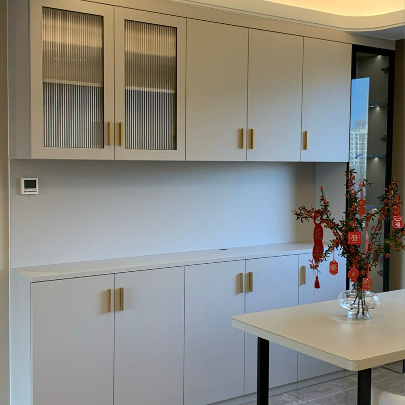 Electric Wood Carving Modular Glass Wine Cabinet Living Room Furniture Metal Storage Drawer Vintage Corner Display Cabinet for Restaurant Nightclub