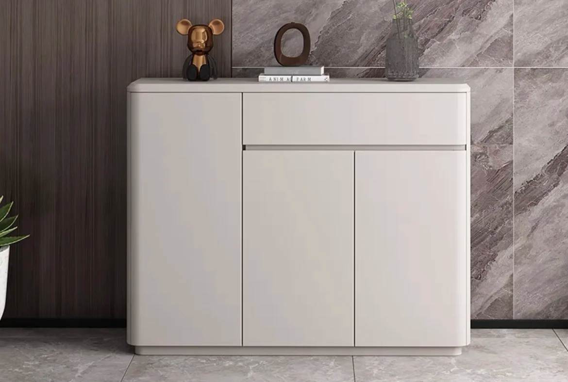 Modern Simplicity Living Room Corner Display Solid Wood Sideboard Shoe Cabinet