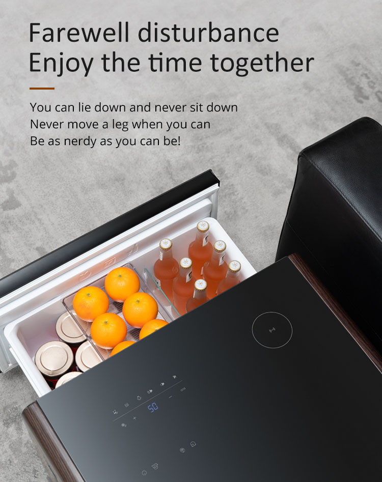 Tb65 Smart Coffee Table with Wireless Charging Drawer Cosmetic Storage Cooler Refrigerator