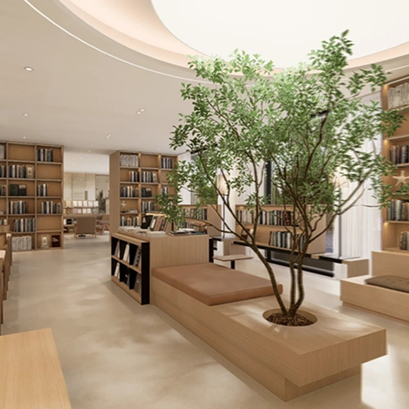 New Decoration School Furniture Retail Book Shelves Wood Library Cabinet