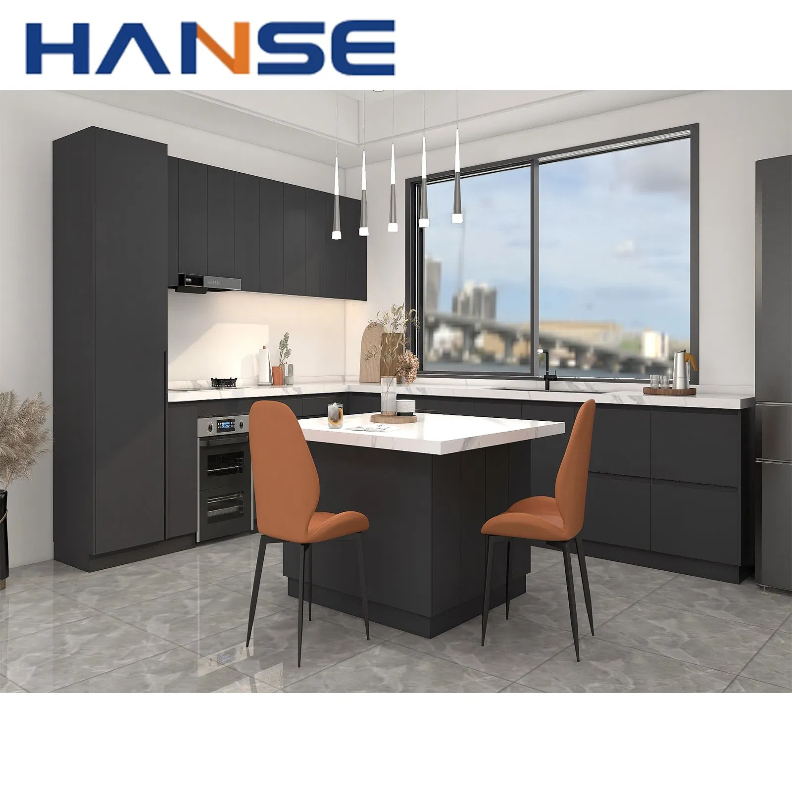 Luxury Modern Whole House Customization Complete Island Solid Wood Pantry Custom Kitchen Cabinets