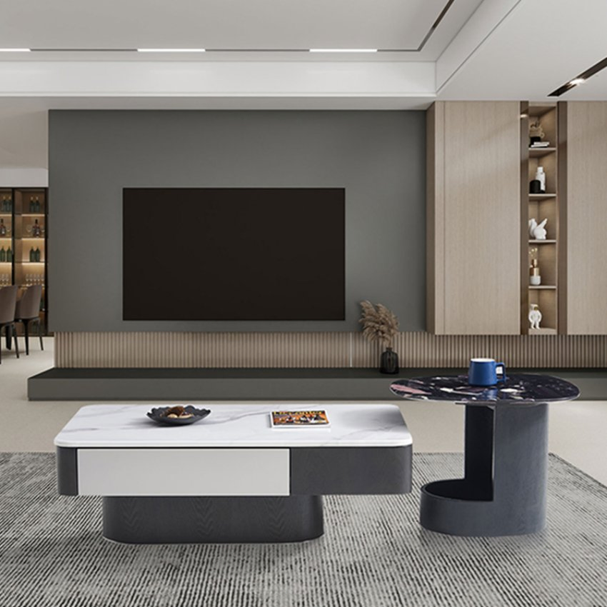 Shunomei Premium Steel Home Coffee Table with Versatile Storage Options