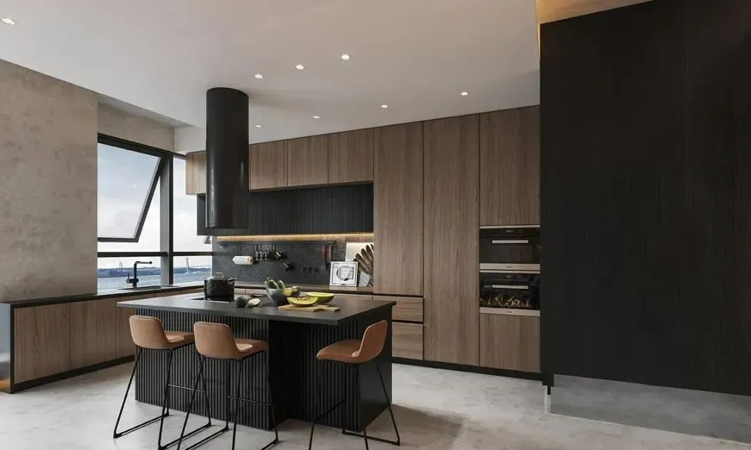 Pantry Home Living Room Furniture MDF MFC Wooden Kitchen Cabinets with Door