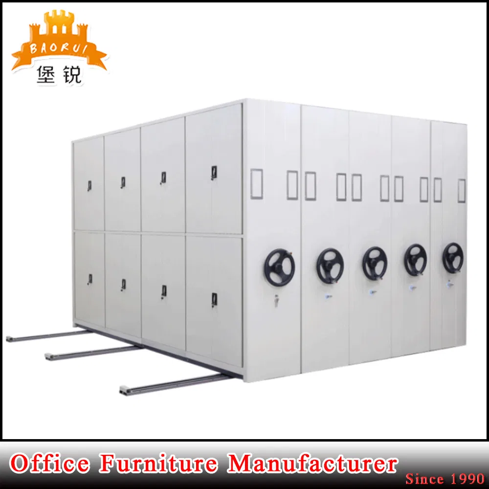 Library Sliding Shelves Cabinet Metal Mobile File Shelving Compactor Shelves Modern Steel Mass Storage Cabinet Filing Cabinet