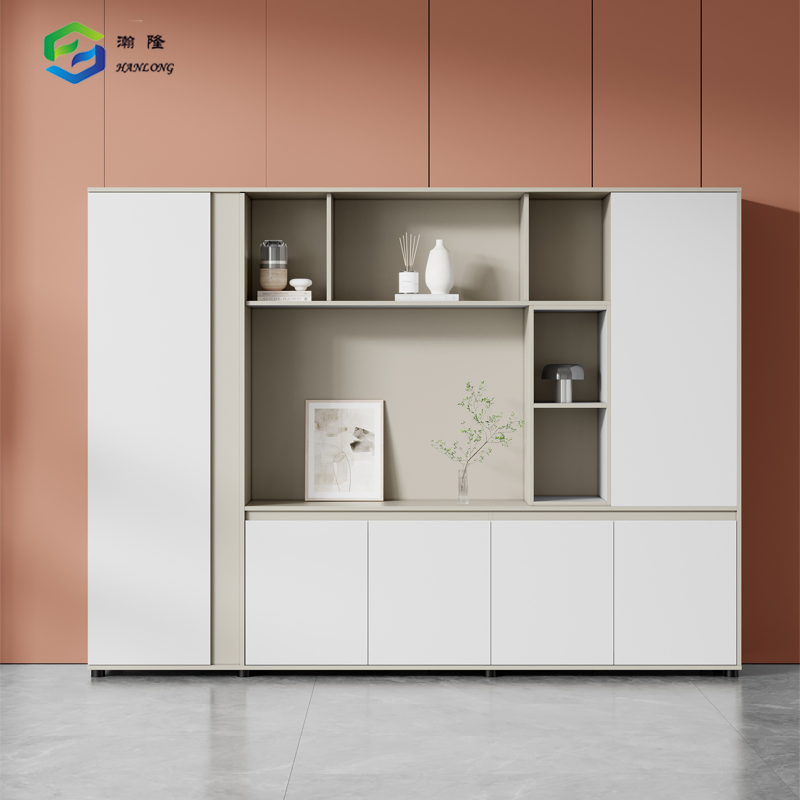 Direct Sales Large Library Bookshelf Modern White Wood Filing Cabinet