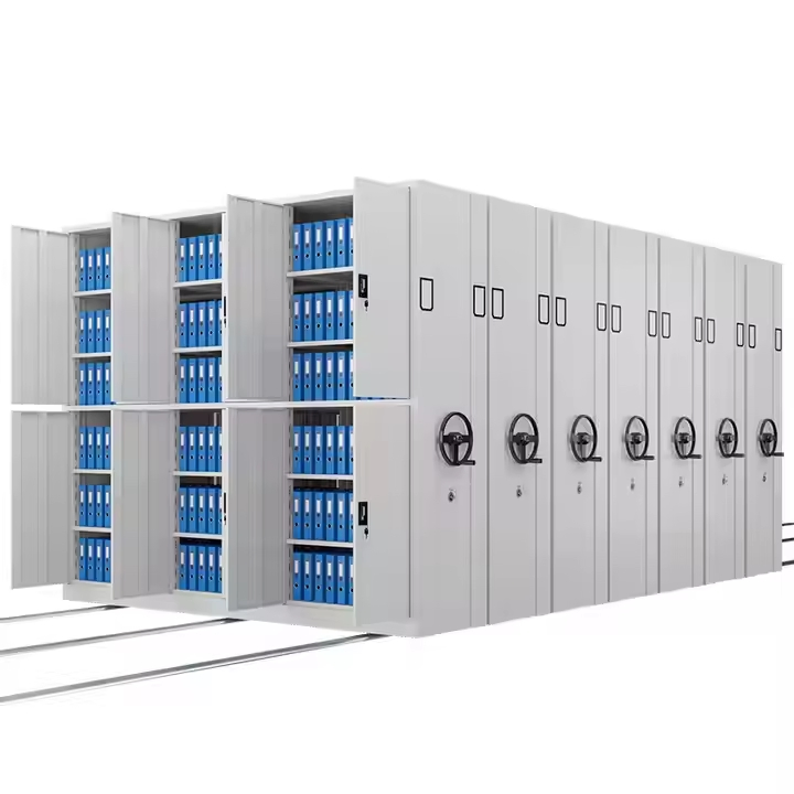 Metal Office Furniture Mobile Filing Cupboard Library Bookshelf Mobile Dense Rack Storage System Mobile Cabinet