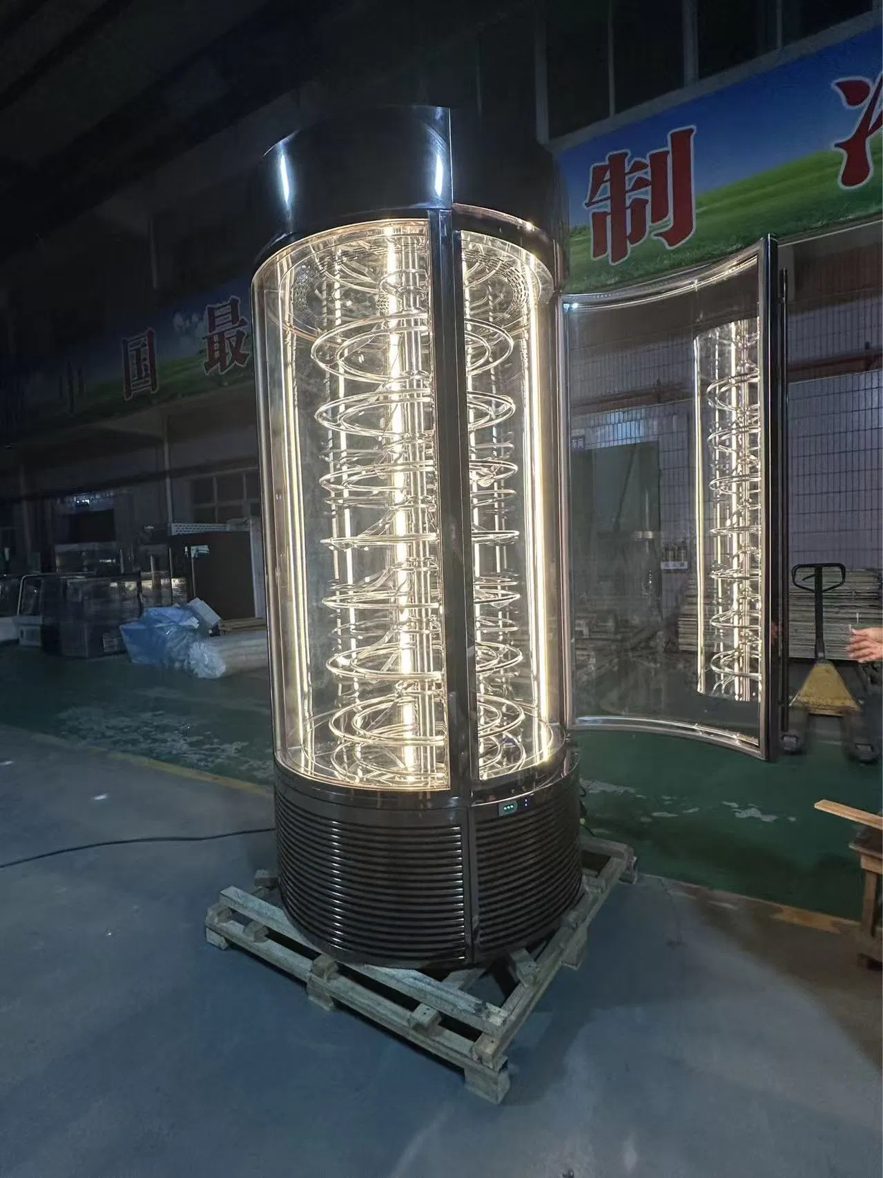 Corner Cake Display Cabinet for Refrigerated Bakery Showcases