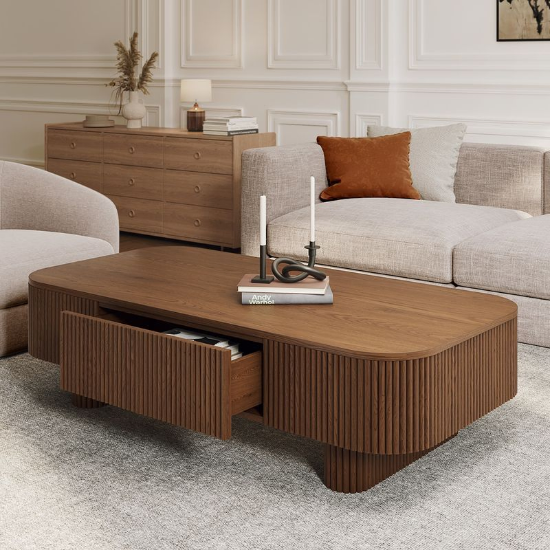 Space Saving Multifunctional Storage Drawer Coffee Table
