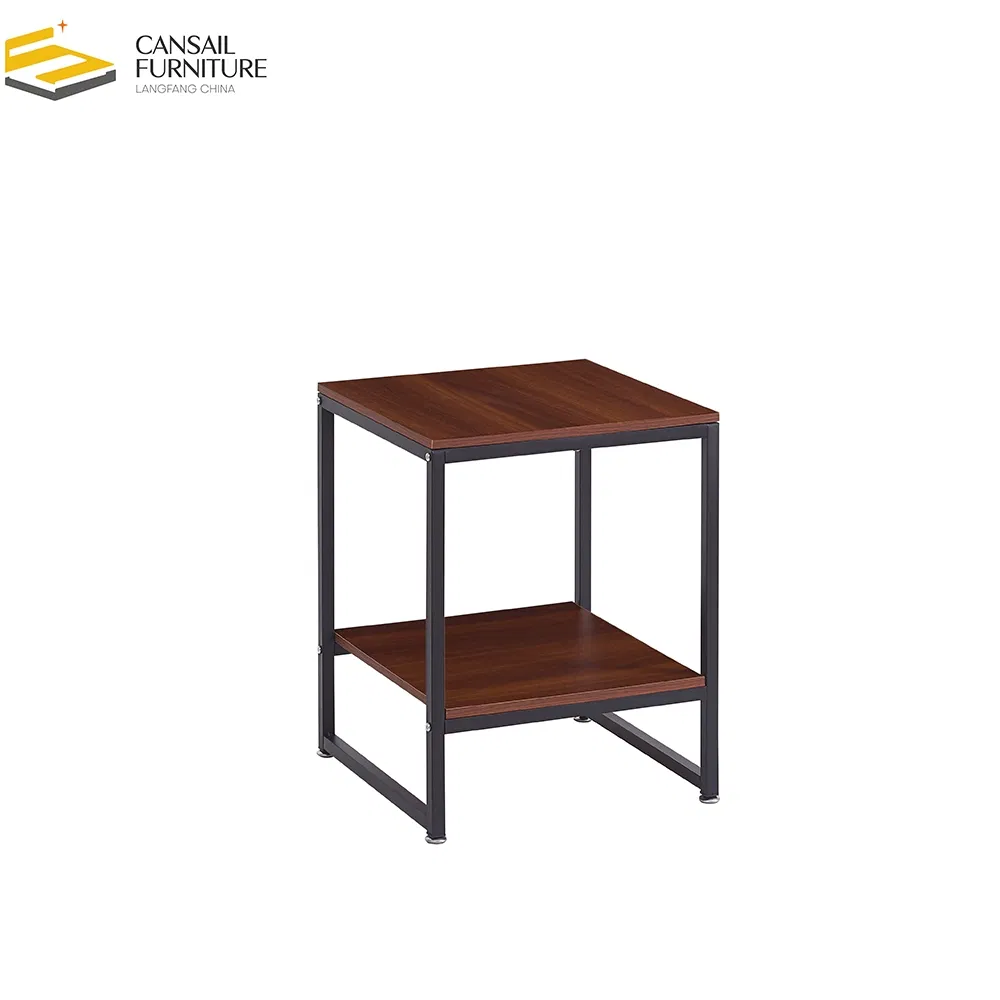 Modern Bedside Table Black Side Table with Ribbed Effect Side Table Nightstand