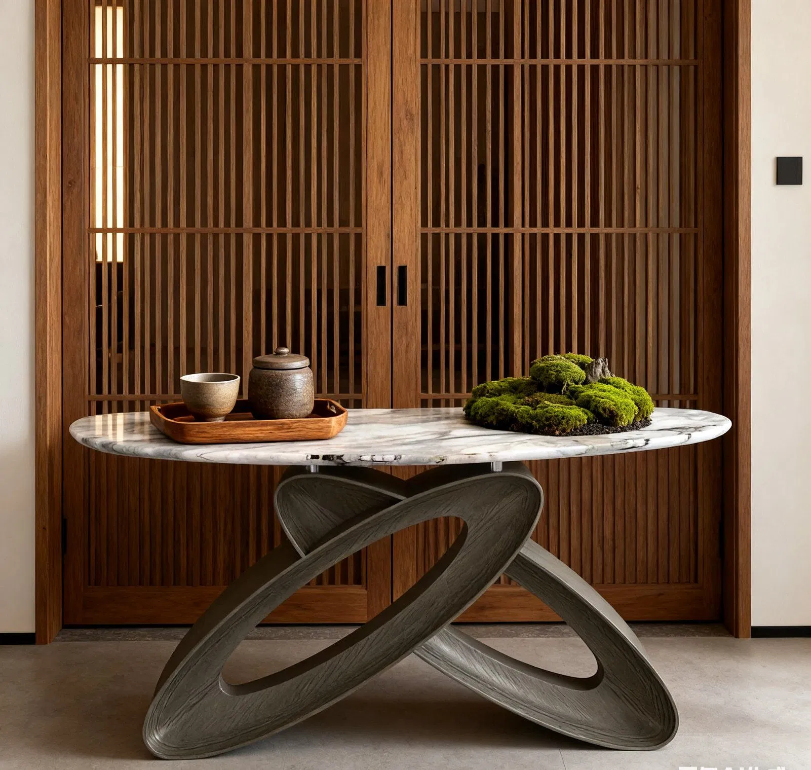 Living Room Home Hotel Modern Luxury Glass Solid Wood Console Table