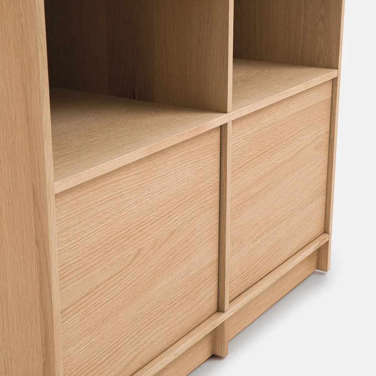 Premium Solid Wood Display Storage Cabinet with Reinforced Corners and Anti-Tip Kit for Family Home