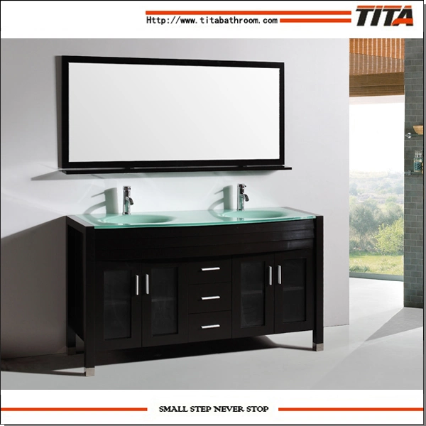 American Style 72" Inch Double Sink Bathroom Vanity Furniture with Mirror