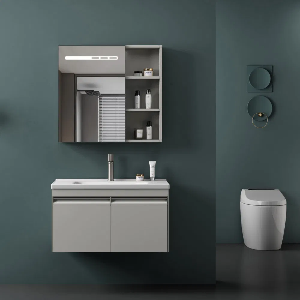 Easy Clean Reasonable Structure Sk-602 Wall-Mounted Bathroom Vanity for Small Apartment
