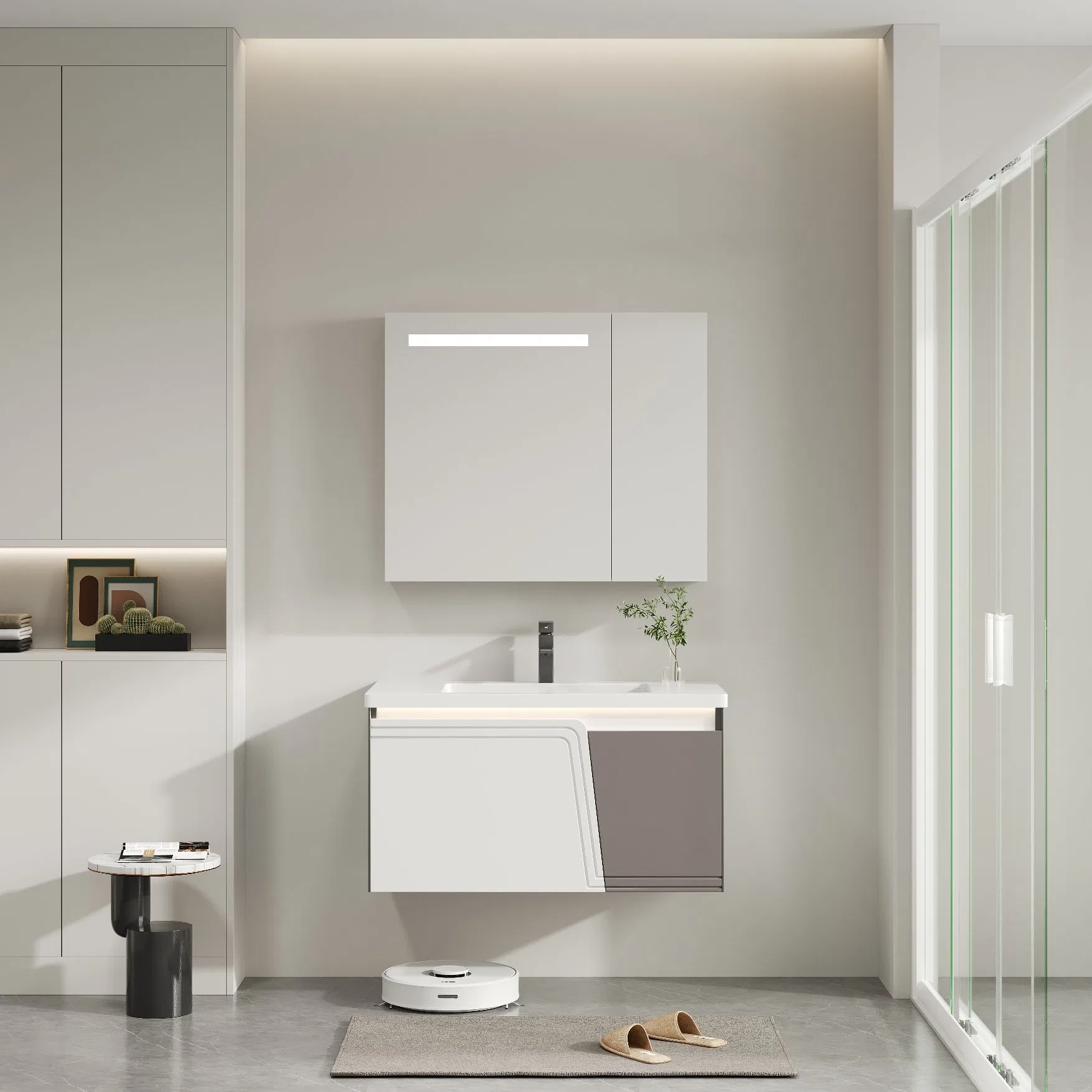 New Arrival Design Modern Bath Cabinet Set Bathroom Vanity with Sink