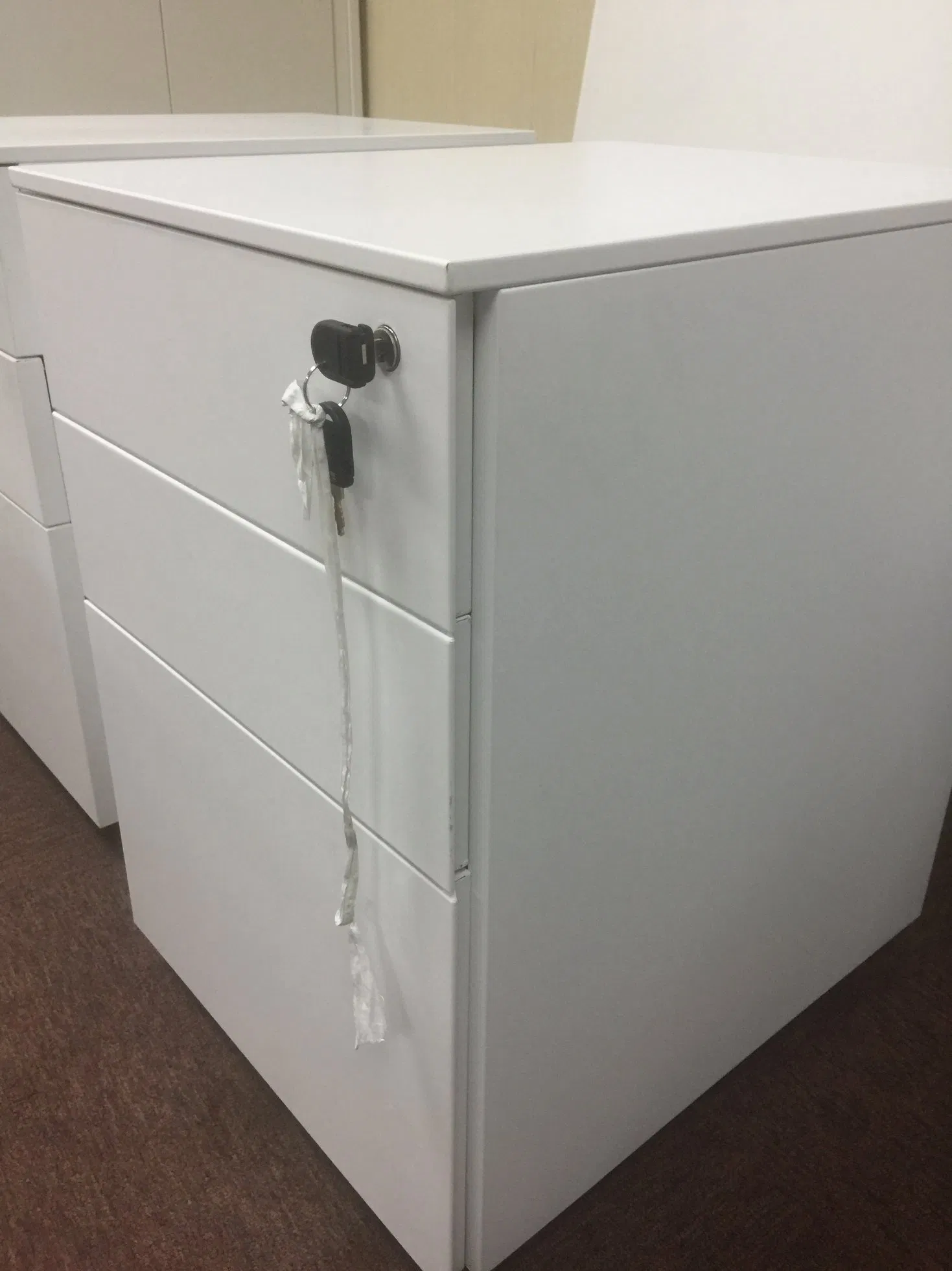 Factory Sale 3-Drawers Metal Mobile Pedestal Storage Filing Cabinet Metal 3 Drawer File Cabinet Low Cabinet Movable Office Steel Under Table Cabinet