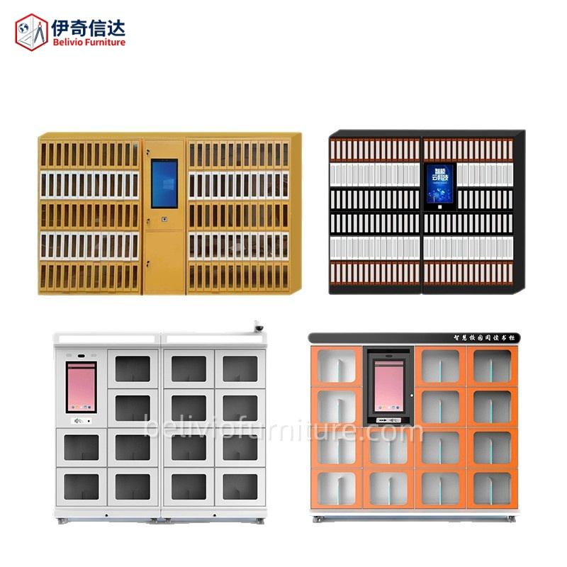 RFID Smart Pre-Lend Take Book Cabinet Library School 24-Hour Self-Service 5-Shelf Borrow Return Smart Book Management System