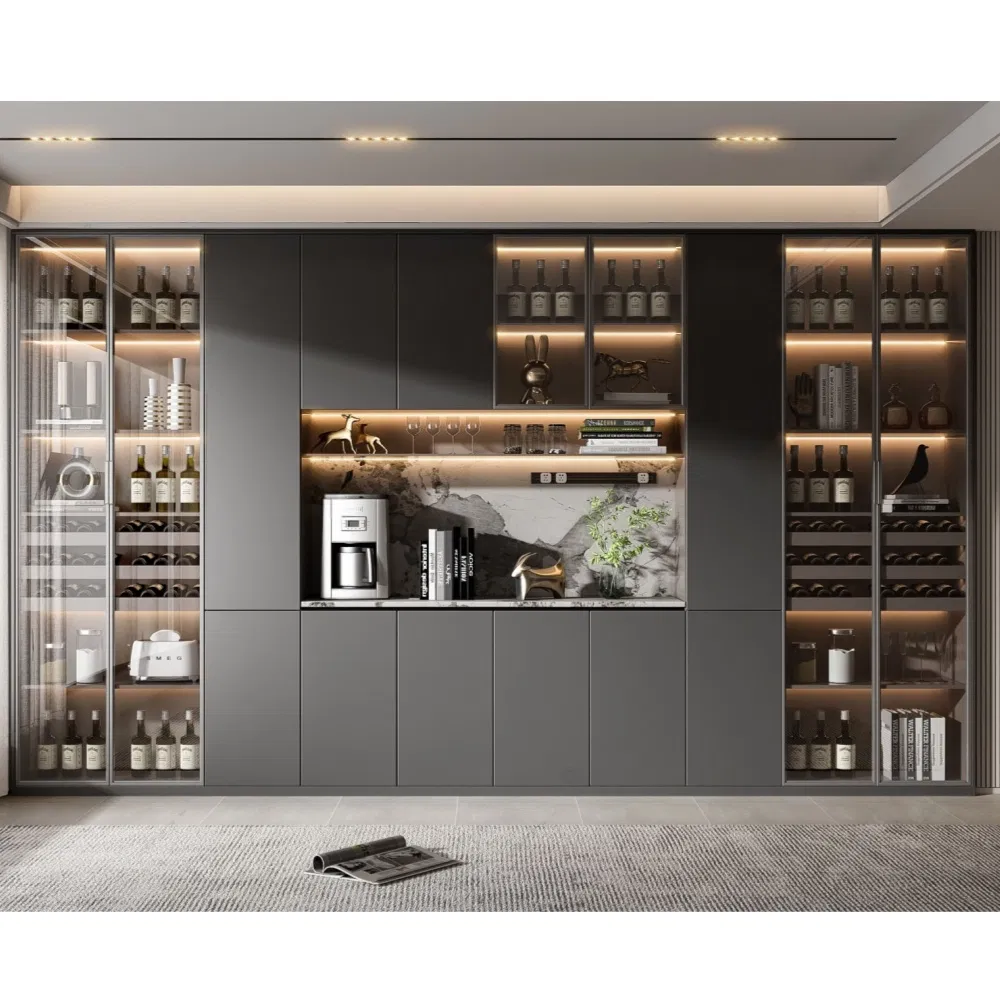 Villa Apartment Modern Style New Design Sideboard Wine Rack Cabinet