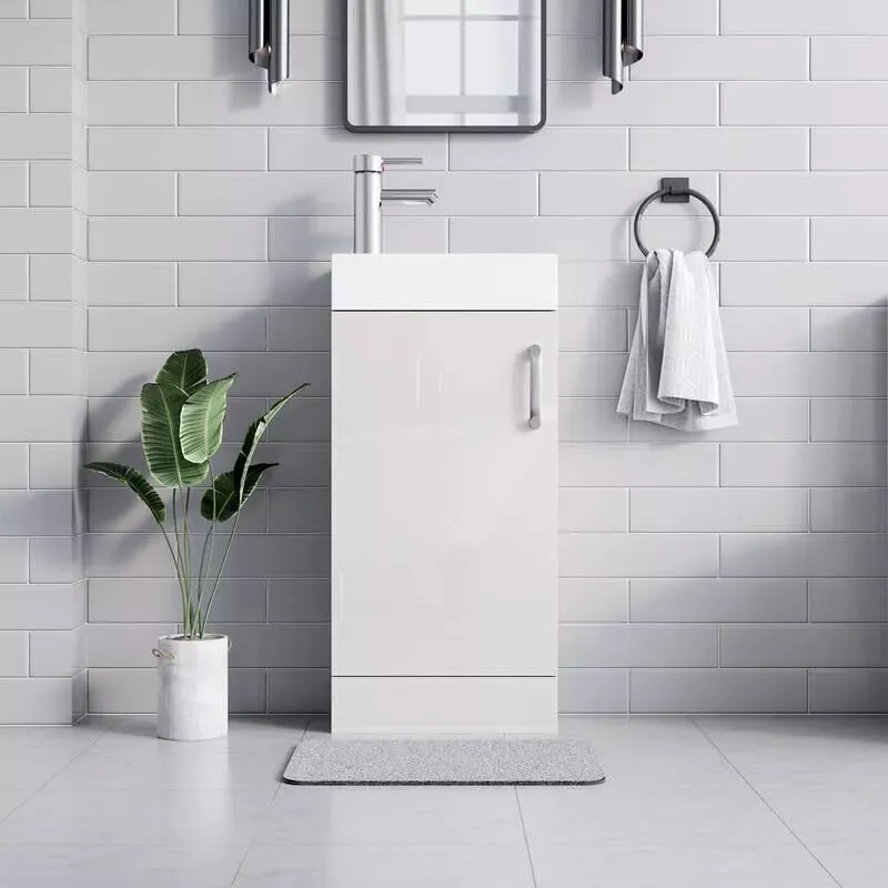 White Floor Standing Bathroom Vanity