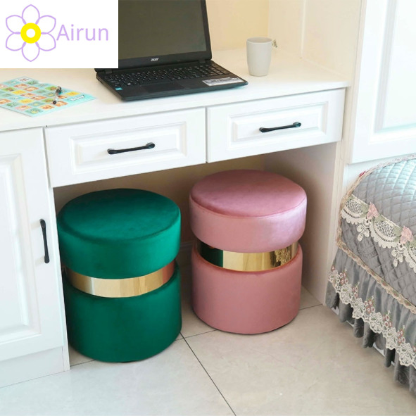 Modern Luxury Round Cube Ottoman Pouf Stool Ottoman Storage Bench