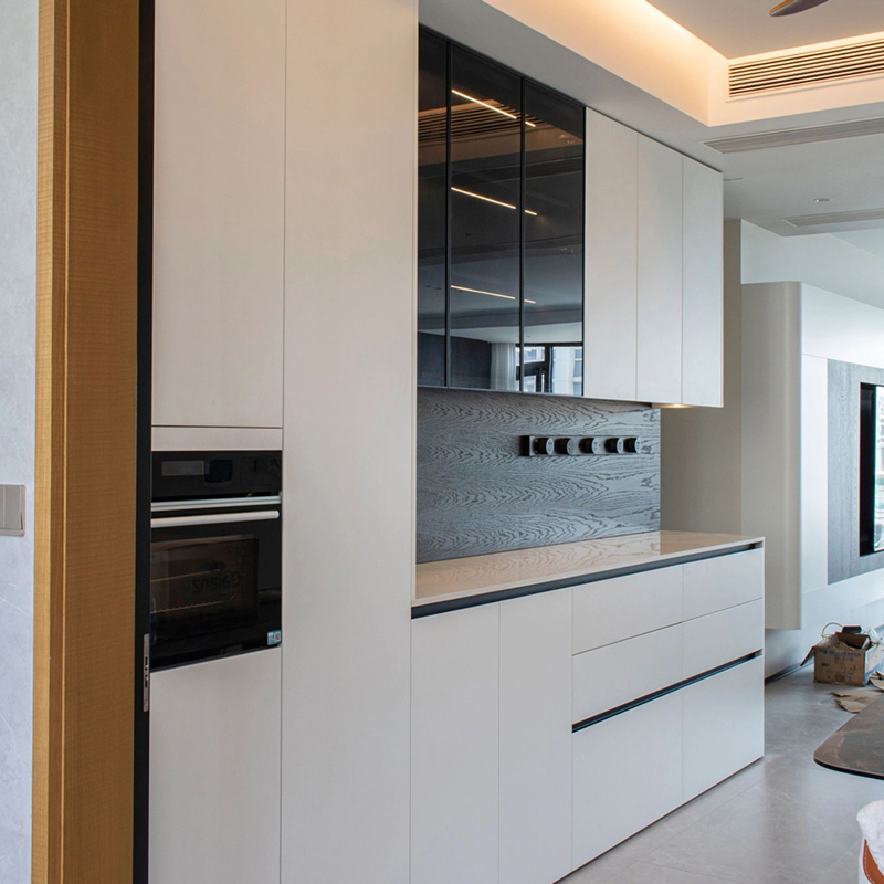 Walnut Metal Cabinet Wooden Furniture Bar Dining Wine Sideboard Multi-Functional Living Room Bedroom Shelf Corner Cabinet Display