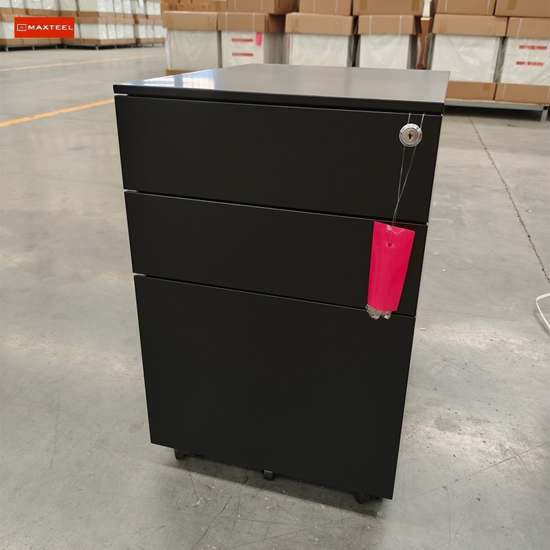 Chinese Steel Office Filing Storage Furniture Rolling File Cabinet 3 Drawer