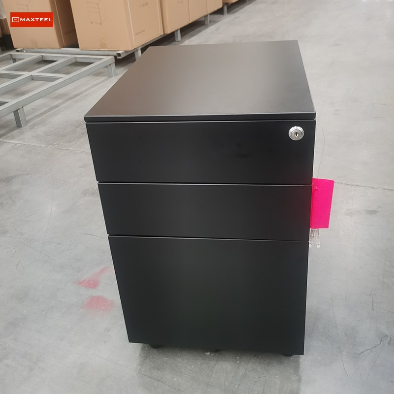 Chinese Steel Office Filing Storage Furniture Rolling File Cabinet 3 Drawer