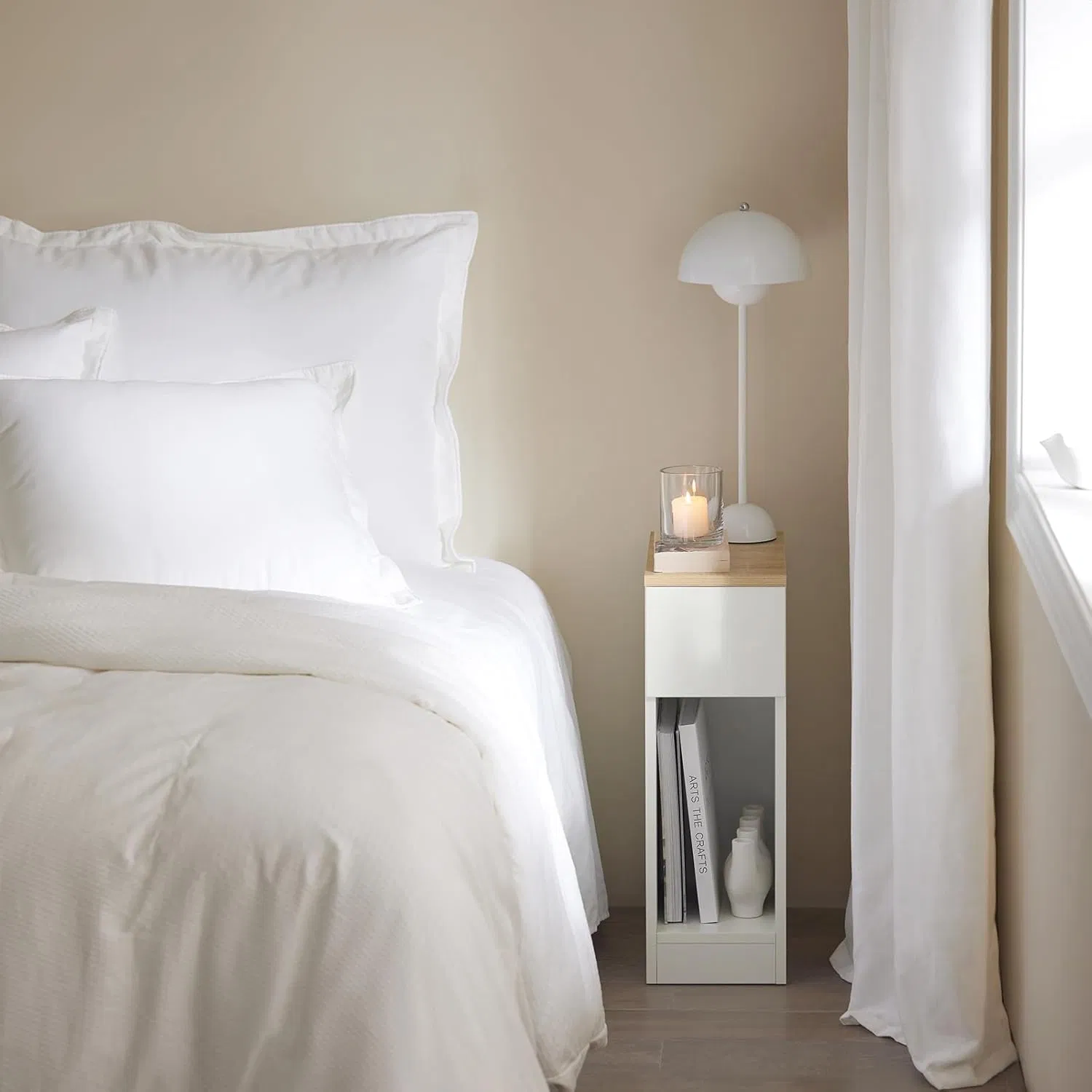 Modern Home Furniture Nightstand End Sofa Table Bedside Table with Drawer for Living Room