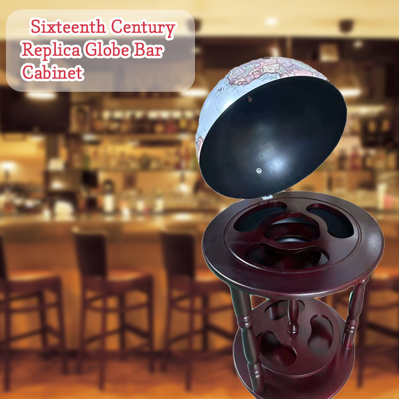 Globe Bar, Wood Globe Wine Bar Italian Rack Liquor Bottle Cabinet