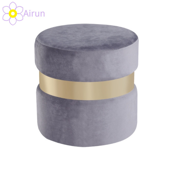 Modern Luxury Round Cube Ottoman Pouf Stool Ottoman Storage Bench