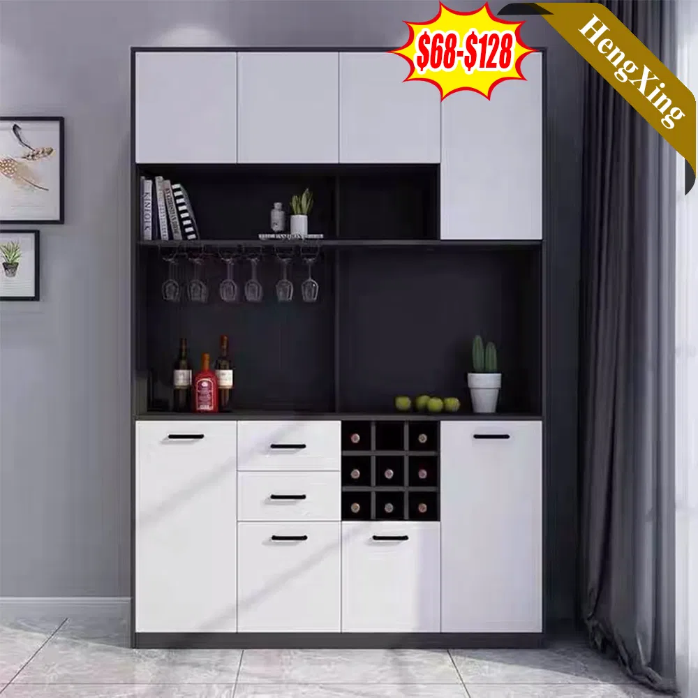 Modern Antique Office Living Room Furniture Partical Wardrobe Glass Door Kitchen Wine Rack Cabinet