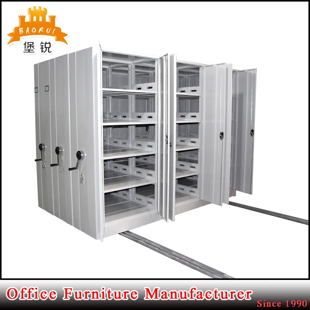 Library Sliding Shelves Cabinet Metal Mobile File Shelving Compactor Shelves Modern Steel Mass Storage Cabinet Filing Cabinet