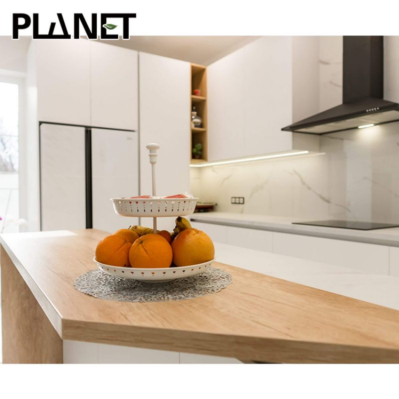 High End House Pantry Cupboard Furniture Set Design Modern Luxury White PVC Foam Board MDF Wood Modular Kitchen Cabinet