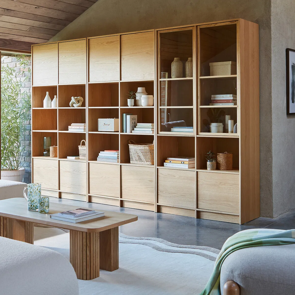 Premium Solid Wood Display Storage Cabinet with Reinforced Corners and Anti-Tip Kit for Family Home