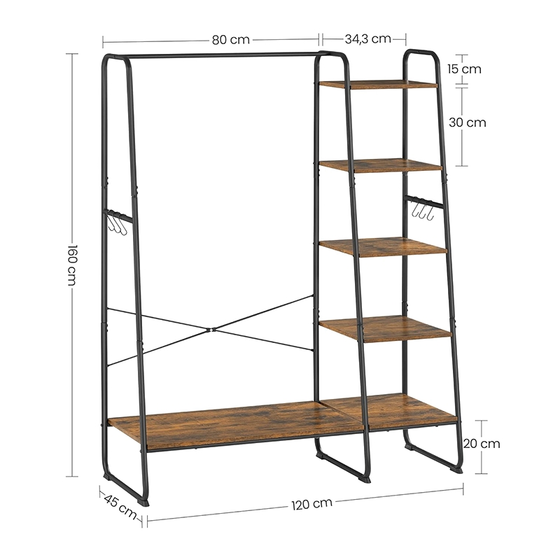 Hall Tree Free Standing Clothing Rack Clothes Rack Coat Stand Coat Rack for Entryway Living Room