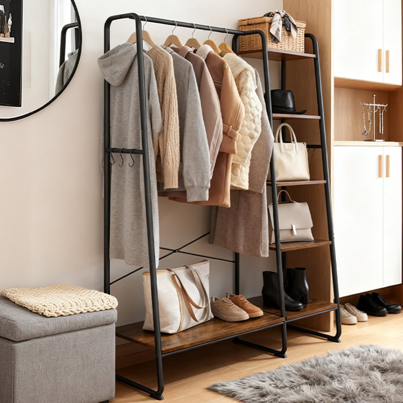 Hall Tree Free Standing Clothing Rack Clothes Rack Coat Stand Coat Rack for Entryway Living Room