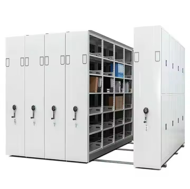 Metal Office Furniture Mobile Filing Cupboard Library Bookshelf Mobile Dense Rack Storage System Mobile Cabinet