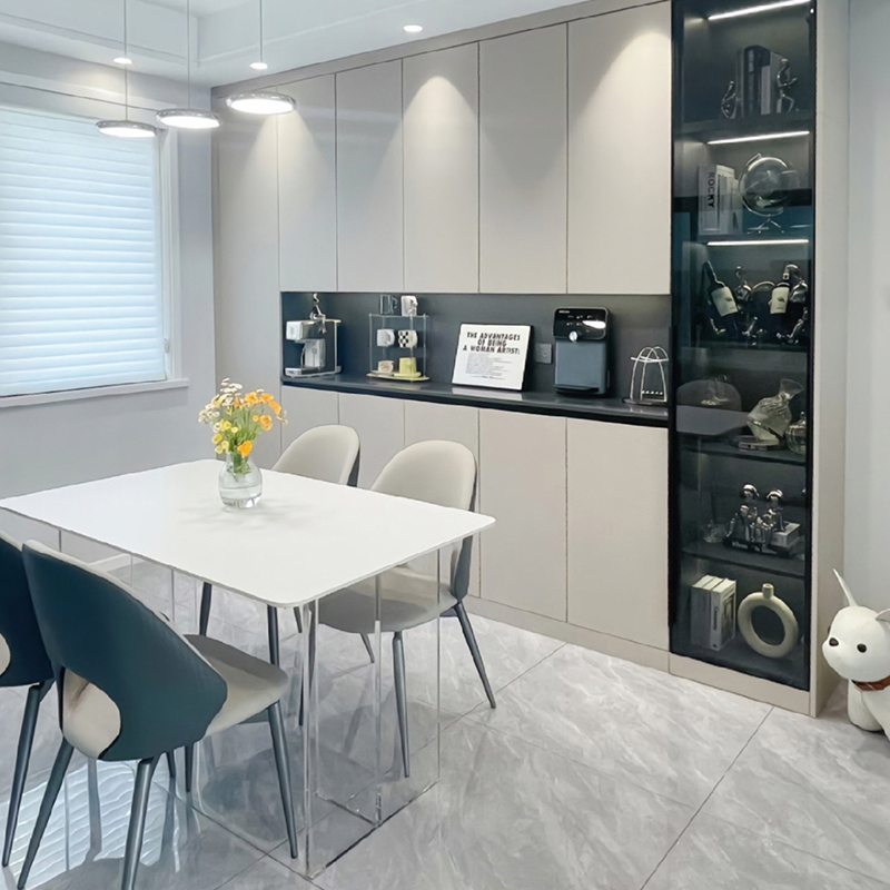 Luxury Wood Glass Whiskey Wine Cabinet Corner Cabinet Display Luxurious Temperature Controled Wall Mounted Glass Wine Bottle Cabinet