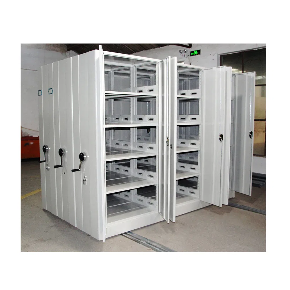 Office School Bank Sliding Shelving Compactor Shelves Movable Steel Storage Filing Cabinet
