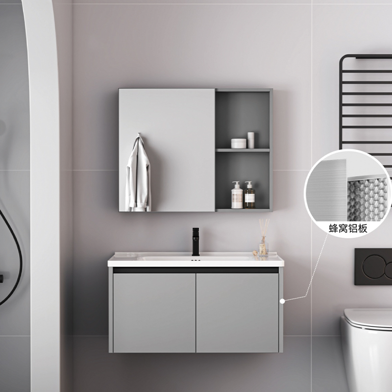 600mm Modern Hotel Wall Mount Luxury Floating Bathroom Vanity Unit with Sink 627-60