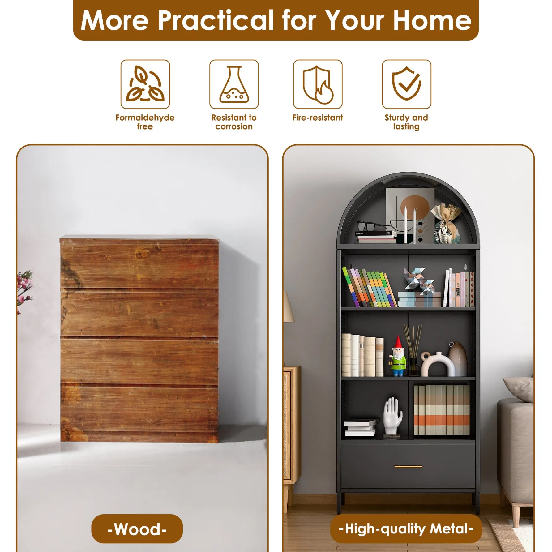 Metal Shelving Glass Doors Study Office Filing Cabinet Sideboard Wall Mounted Storage Wine Rack