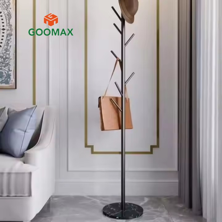 Stylish Wooden Coat Rack with Hooks for Entryway Organization