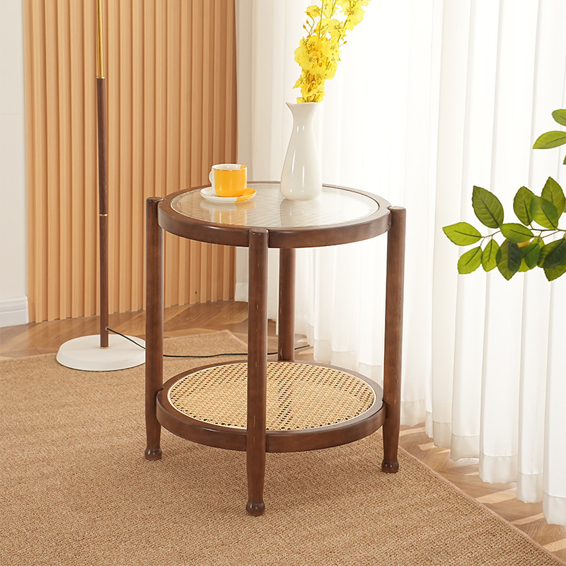 Multifunctional Coffee Table for Living Room with Storage for Books and Cups