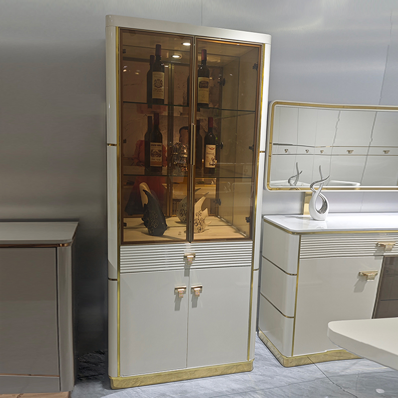 Modern Design Wood Storage Kitchen Cupboards Sideboard Wine Rack Furniture Wooden Living Room Display Wine Cabinet