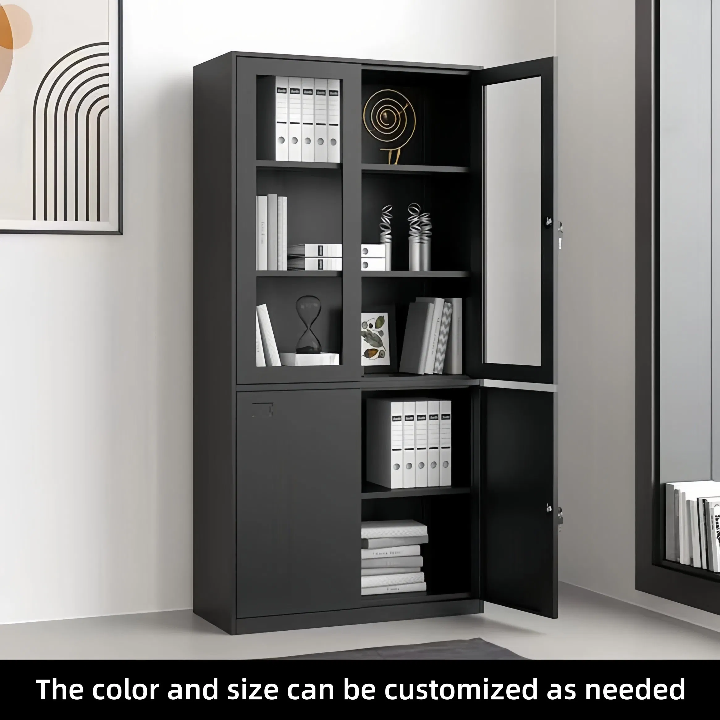 Style Steel Office Furniture Swing 2 Door File Cabinet for School Workshop Home Office &amp; Hospital Filing Storage Cabinet