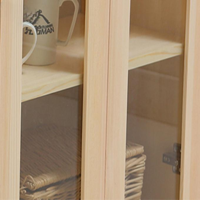 Floor to Ceiling Large Capacity Wooden Wall Unit Library Bookshelf Glass Office File Cabinet